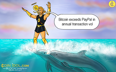 Bitcoin Exceeds PayPal in Annual Transaction Vol at $1.3T