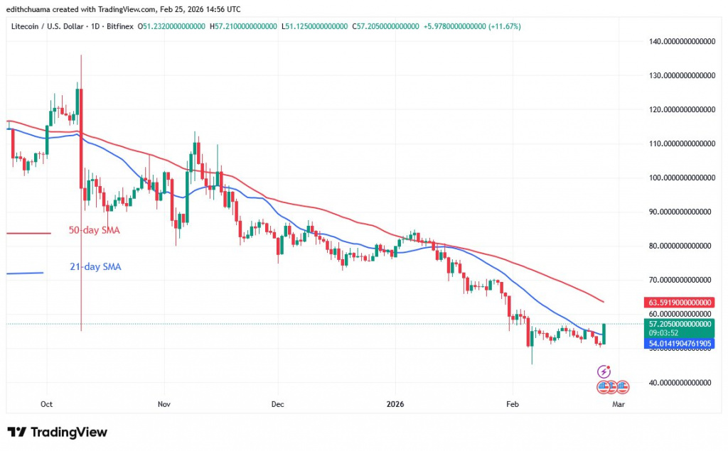 LTCUSD_(Daily Chart) FEB.25, 2026 LTCUSD_(Daily Chart) FEB.25, 2026