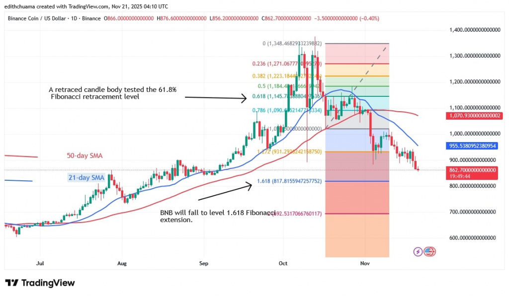BNBUSD_(Daily Chart) - NOV.21, 2025 BNBUSD_(Daily Chart) - NOV.21, 2025