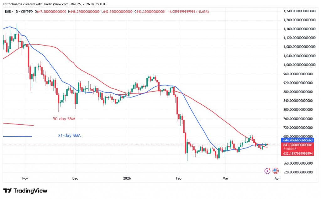 BNBUSD_( Daily Chart) - March 26, 2026 BNBUSD_( Daily Chart) - March 26, 2026