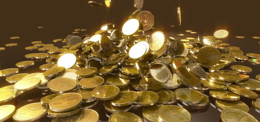Falling coins. Source Shutterstock