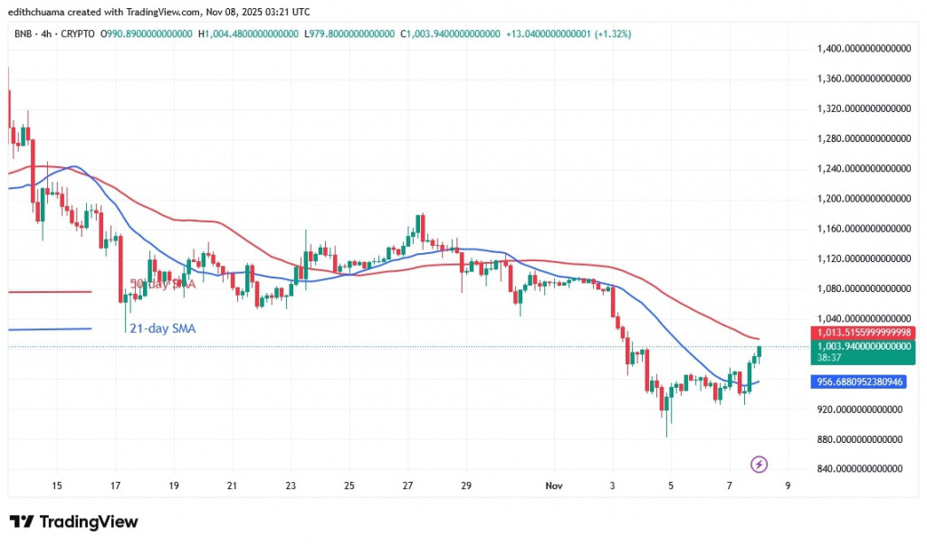 BNBUSD_(4-Hour Chart) - NOV.8, 2025 BNBUSD_(4-Hour Chart) - NOV.8, 2025