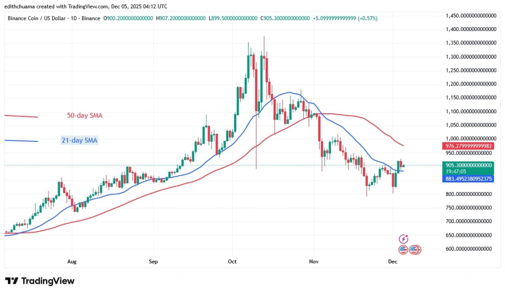 BNBUSD_(Daily Chart) - DEC. 5, 2025