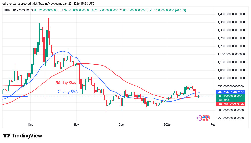 BNBUSD_(Daily Chart) - JAN 23, 2026 BNBUSD_(Daily Chart) - JAN 23, 2026