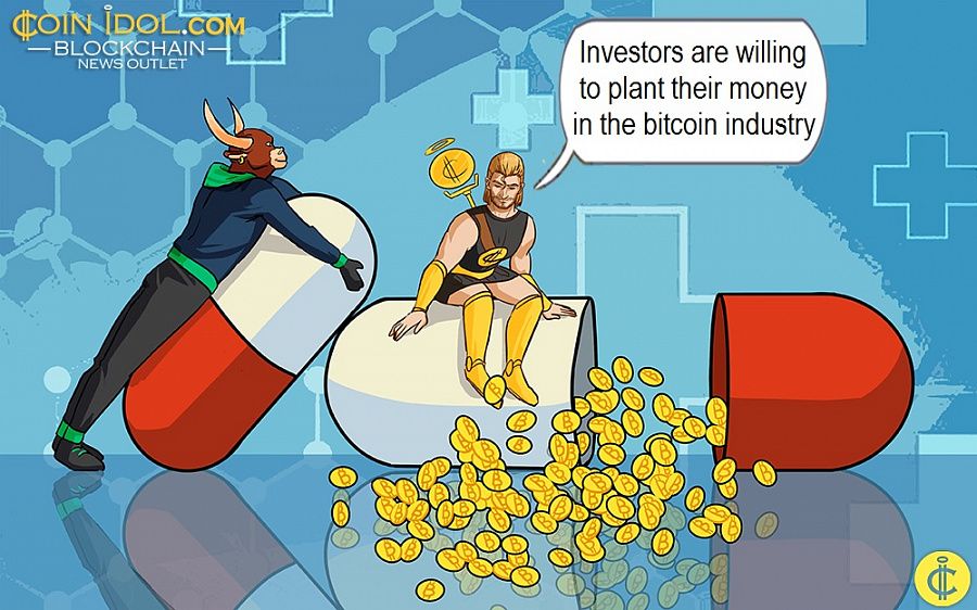 Investors are willing to plant their money in the bitcoin industry