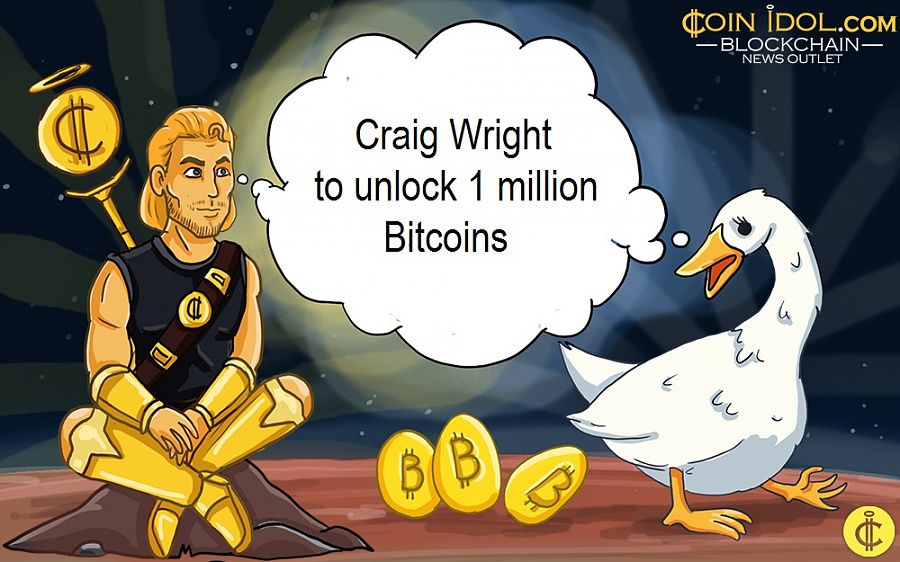Craig Wright to unlock 1 million Bitcoins