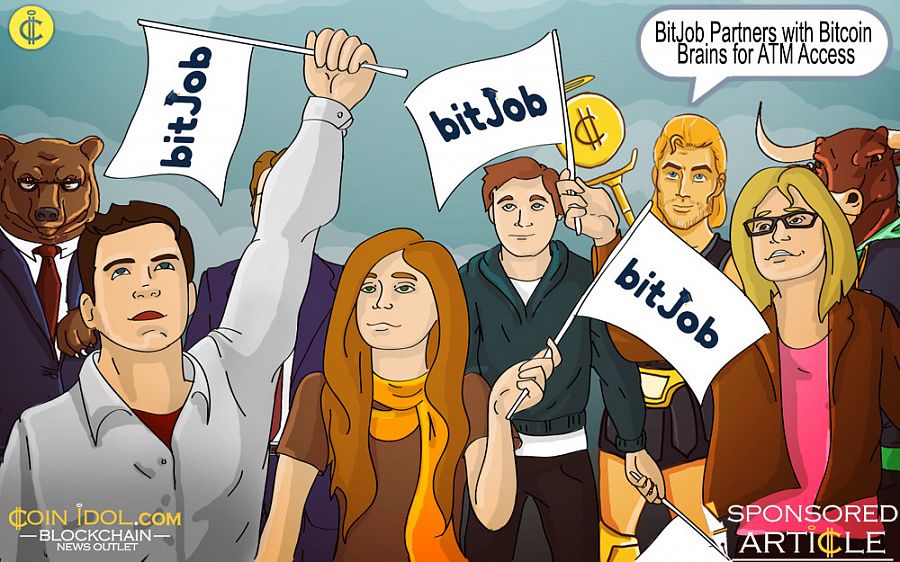 BitJob Partners with Bitcoin Brains for ATM Access 77341cd40445aa4bd36b4e5688a762ef
