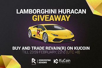 Revain to Giveaway Lamborghini Huracan in the Competition 