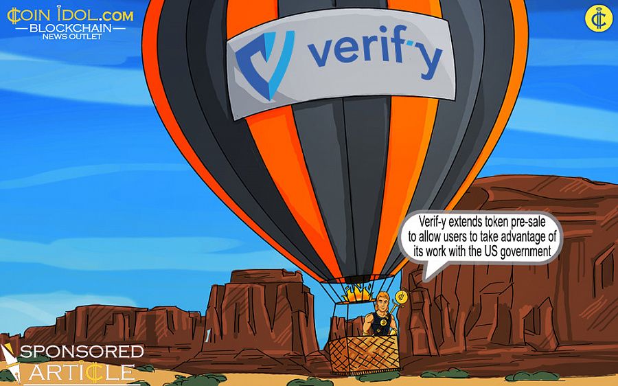 Verif-y Extends Token Pre-Sale To Accommodate Interest In Its Government Offerings 8d77fcb7b9b1f3bb04bda723ac5b0dab