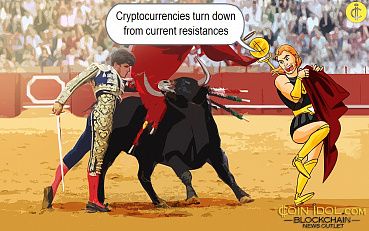 Cryptocurrencies Turn Down From Current Resistance as Markets Reach Overbought Regions
