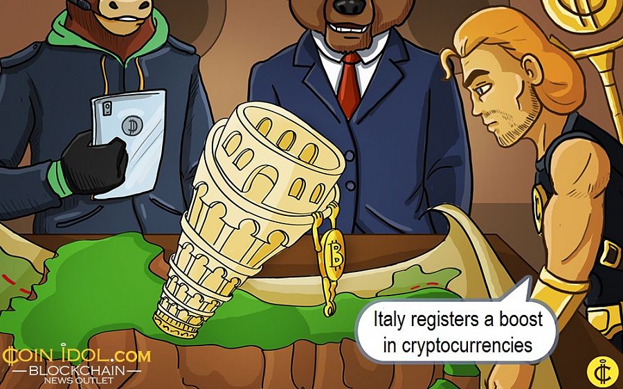 Italy registers a boost in cryptocurrencies
